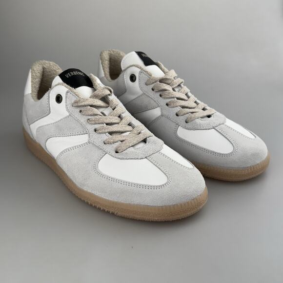 Verbenas Soro Savage White Suede Sneakers Leather Size 42 Terry Lined Spain - Picture 1 of 12